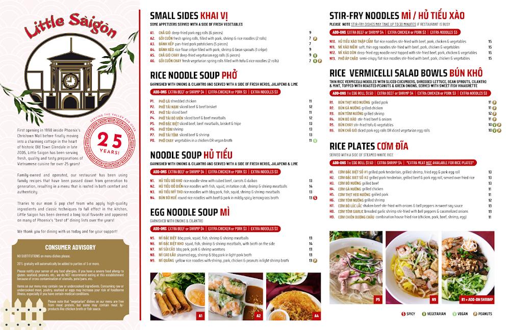 Little Saigon Restaurant Menu image 2